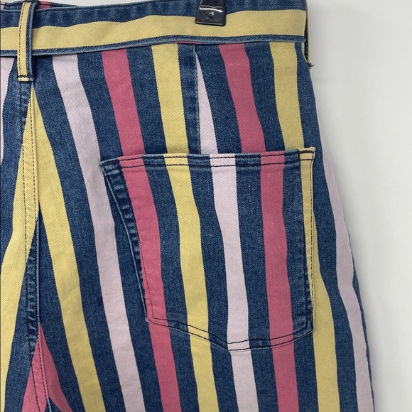 3X1 Striped Dustin Flaunt Belted Shorts Size 32 Excellent Condition - Picture 7 of 14